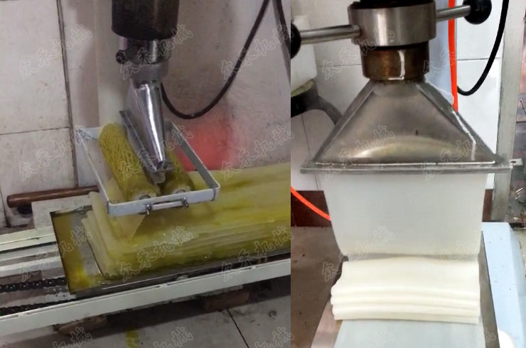 40型立式搟面皮機(jī)用戶加工現(xiàn)場